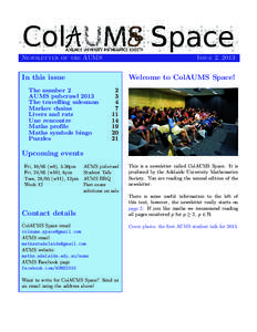 Col  Space Newsletter of the AUMS