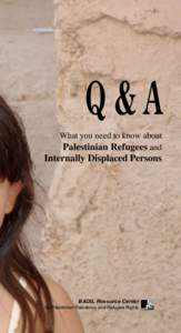 Q&A What you need to know about Palestinian Refugees and Internally Displaced Persons