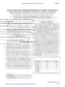 Proceedings of FEL2013, New York, NY, USA  TUPSO45 INITIAL STREAK CAMERA MEASUREMENTS OF THE S-BAND LINAC BEAM FOR THE UNIVERSITY OF HAWAI`I FEL OSCILLATOR*