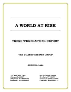 A WORLD AT RISK  TREND/FORECASTING REPORT THE DILENSCHNEIDER GROUP