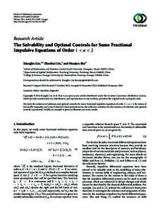 Fractional calculus / Multivariable calculus / Differintegral / Partial differential equation / Equicontinuity / Differential equation / Compact operator / Sheaf / Calculus / Mathematical analysis / Mathematics