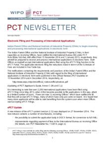 PCT NEWSLETTER No[removed]December 2014)