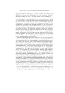 Plekos 12,2010,5–10 – http://www.plekos.uni-muenchen.de/2010/r-kahlos.pdf  5 Maijastina Kahlos: Forbearance and Compulsion. The Rhetoric of Religious Tolerance and Intolerance in Late Antiquity. London:
