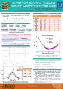Melting point prediction using large data sets made possible by text mining Daniel 1NextMove  1