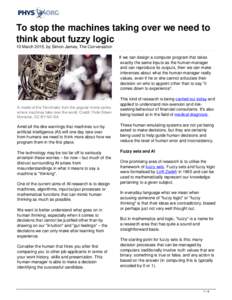 To stop the machines taking over we need to think about fuzzy logic