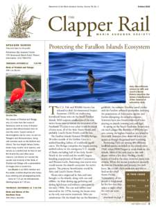 OctoberNewsletter of the Marin Audubon Society. Volume 56, No. 2 Clapper Rail THE