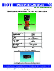 JAL-2721_OmniVision_OV5640_MIPI_KaiLapTech_KLT_5MP_5_Mega_Pixel_Megapixel_67_FOV_View_Angle_Auto_Focus_VCM_CMOS_Camera_Module