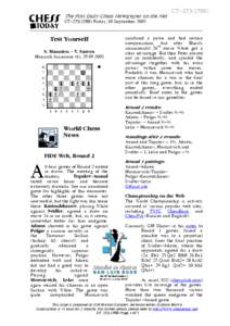 The First Daily Chess Newspaper on the Net  CTCTFriday, 30 September 2005