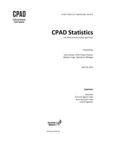 CPAD PROJECT WORKING PAPER  CPAD Statistics For CPAD Version 2015a, AprilPrepared by
