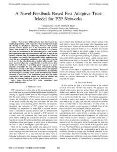 A Novel Feedback Based Fast Adaptive Trust Model for P2P Networks