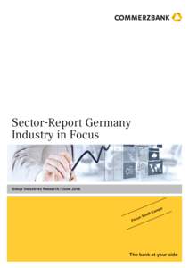 Sector-Report Germany Industry in Focus Group Industries Research / Juneus