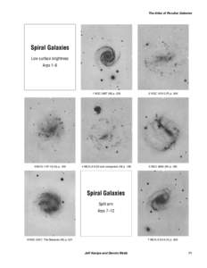 The Atlas of Peculiar Galaxies  Spiral Galaxies Low surface brightness Arps 1–6