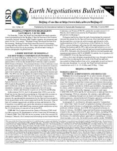 IISD  Earth Negotiations Bulletin Beijing +5
