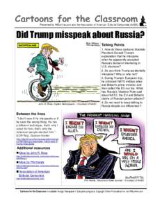 Did Trump misspeak about Russia? Talking Points John R. Rose, Ogden Newspapers / Courtesy of AAEC  Between the lines