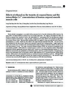 Effects of ethanol on the tonicity of corporal tissue and the intracellular Ca2+ concentration of human corporal smooth muscle cells