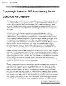 DOCID: [removed]Cryptologic Almanac 50 th Anniversary Series