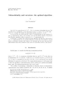RIMS Kˆ okyˆ uroku Bessatsu Bx (200x), 000–000  Submodularity and curvature: the optimal algorithm