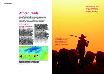 Research HighlightsUnderstanding Over large parts of Africa, climate models disagree