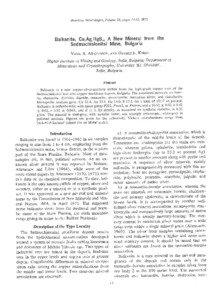 American Mineralogist, Volume 58,pages1I-15, 1973  A New lVlineralfrom the
