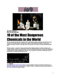 By Keith Veronese  Nov 23, [removed]:29 AM 10 of the Most Dangerous Chemicals in the World