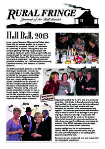 VOLUME 20 ISSUE 4  August 2013 Hall Ball, 2013