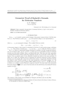 Number theory / Coin problem / Anatolii Alexeevitch Karatsuba / Finite fields / Frobenius algebra / Perron–Frobenius theorem / Mathematics / Abstract algebra / Algebra