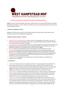   th Minutes	
  of	
  meeting	
  held	
  on	
  Tuesday	
  12 	
  May	
  2015	
  at	
  West	
  Hampstead	
  Library	
    	
  