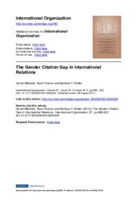Gender studies / Gender / Feminism / Culture / Feminism and society / Feminist theory / International relations theory / Gender role / Web of Science / Barbara F. Walter / Gender neutrality in English / Sociology of gender