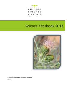 Science Yearbook 2013 Pitcher’s Thistle, MI Pitcher’s thistle, Door County, Wisc.  Compiled by Kayri Havens-Young