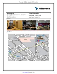 MicroTek Affiliate Location Information  Facility Address Contact Information