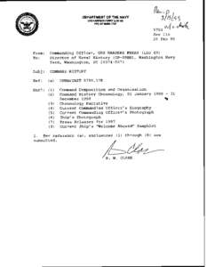 DEPARTMENT OF THE NAVY USS HARPERS FERRY (LSD 49) FPO AP[removed]Ser[removed]Feb 99