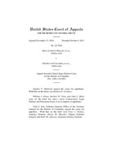 United States Court of Appeals FOR THE DISTRICT OF COLUMBIA CIRCUIT Argued November 15, 2010  Decided October 4, 2011