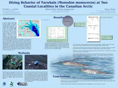 Diving Behavior of Narwhals (Monodon monoceros) at Two Coastal Localities in the Canadian Arctic Kristin L. Laidre Rune Dietz