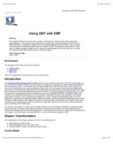 Using GEF with EMF[removed]:34 PM Copyright © 2005 IBM Corporation Eclipse Corner Article