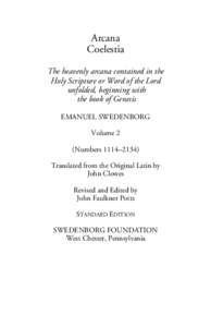 Arcana Coelestia volume 2
