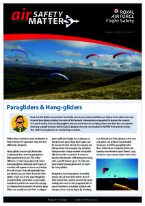 SAFETY airMATTER S August 2013 | Issue 17  Paragliders & Hang-gliders