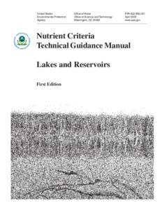 Nutrient Criteria Technical Guidance Manuel: Lakes and Reservoirs, First Edition
