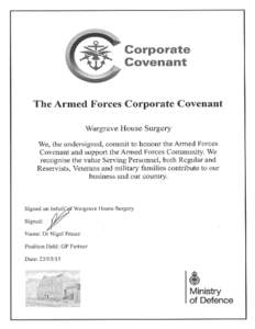 Corporate Covenant: Wargrave House Surgery
