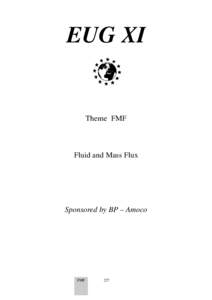 EUG XI  Theme FMF Fluid and Mass Flux