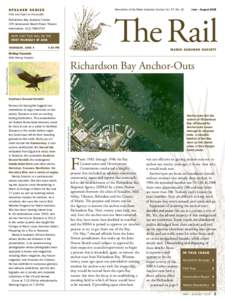 SPEAKER SERIES  Newsletter of the Marin Audubon Society. Vol. 57, No. 10 Richardson Bay Audubon Center 376 Greenwood Beach Road, Tiburon