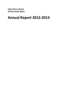 State Rescue Board Of New South Wales Annual Report[removed]  CONTENTS