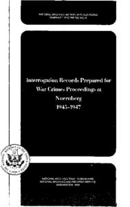 NATIONAL ARCHIVES TRUST FUND BOARD NATIONAL ARCHIVES AND RECORDS SERVICE WASHINGTON: 1984 The records reproduced in the microfilm publication are from