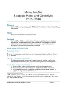 MaineInfoNetStrategic Plan February 2015