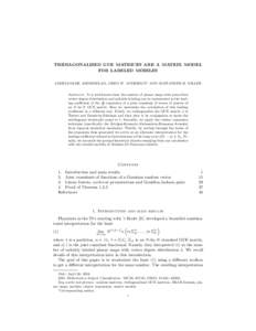 TRIDIAGONALIZED GUE MATRICES ARE A MATRIX MODEL FOR LABELED MOBILES ABDELMALEK ABDESSELAM, GREG W. ANDERSON∗ AND ALEXANDER R. MILLER