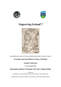 ‘Improving Ireland’?  Wenzel Hollar map (courtesy of the Thomas Fisher Rare Book Library, University of Toronto) Economic and Social History Society of Ireland Annual Conference