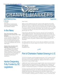 Having trouble viewing this email? Click here  Harbor Deepening E-News In This Issue  August 2012