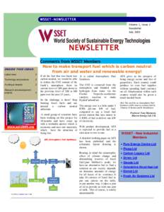 WSSET-NEWSLETTER Volume 1, Issue 2 Newsletter JulyNEWSLETTER