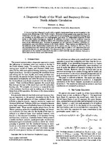 JOURNALOF GEOPHYSICALRESEARCH,VOL. 96, NO. C10,PAGES18,509-18,518, OCTOBER15, 1991 A DiagnosticStudy of the Wind- and Buoyancy-Driven North