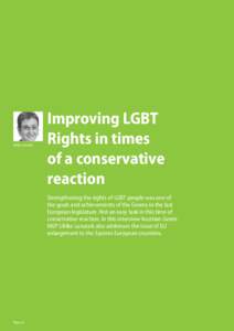 Improving LGBT Rights in times of a conservative reaction  Ulrike Lunacek Improving LGBT Rights in times