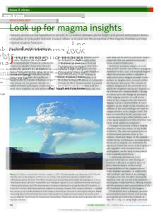 Volcanology: Look up for magma insights